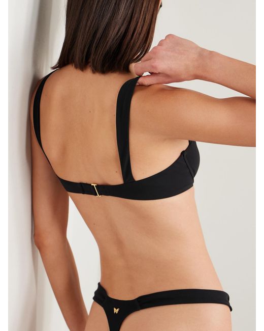 Kiki de Montparnasse Black La Sirene Underwired Balconette Bikini Top