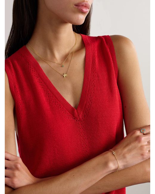Jennifer Meyer Natural Mini 70S Star 18-Karat Diamond Necklace