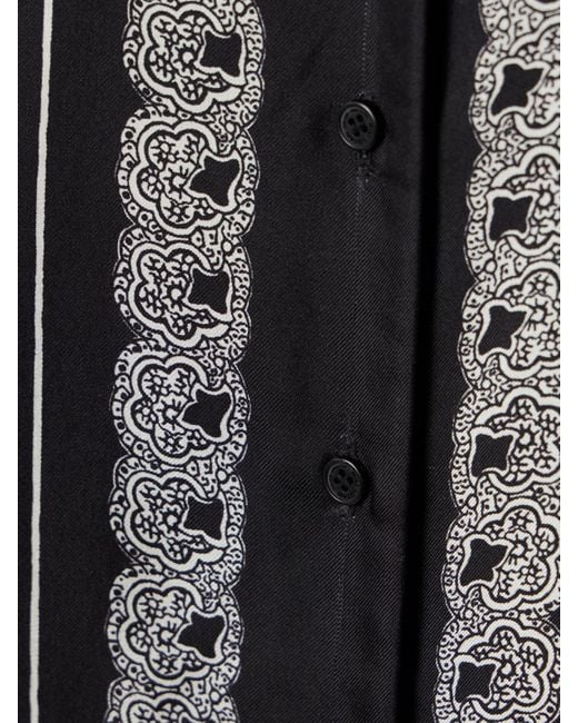 Nili Lotan Black Alfie Hemd Aus Seiden-Twill Mit Paisley-Print
