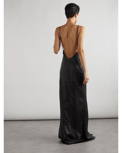 Saint Laurent Black Robe Aus Leder