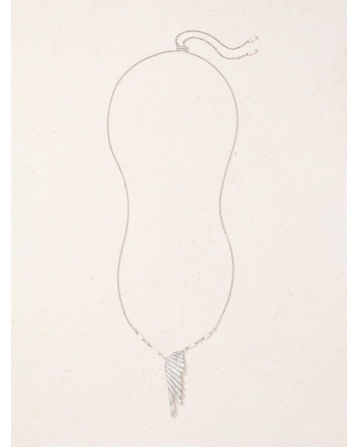 Garrard Natural Wings Rising 18-Karat, Mother-Of-Pearl And Diamond Necklace