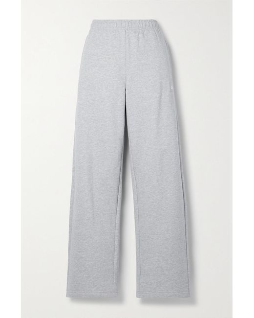Alo Yoga Renown Wide-leg Cotton-blend Jersey Sweatpants in Gray | Lyst
