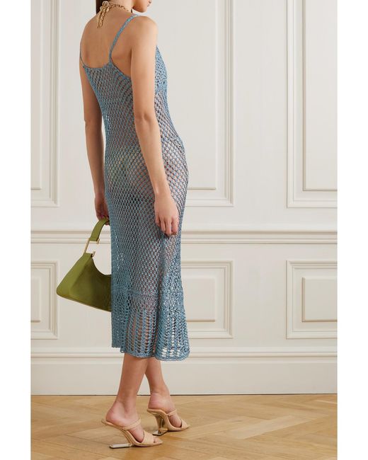 Cult Gaia Multicolor Silena Crochet-Knit Midi Dress