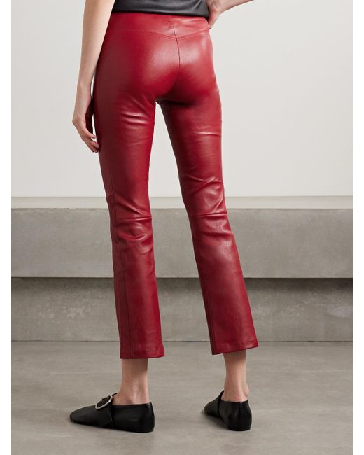Stouls Jp Twenty Cropped Leather Flared Leggings