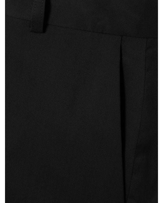 Rohe Black Wool And Mohair-Blend Crepe Straight-Leg Pants