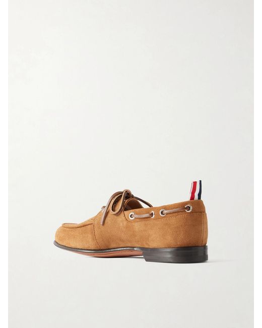 Thom Browne White Leather Loafers