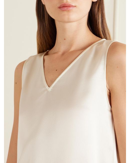 Leset Natural Barb Satin Tank Top