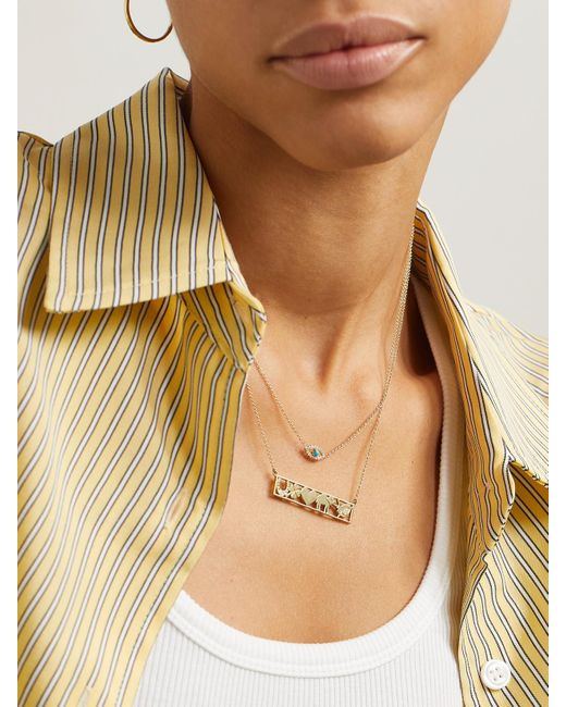 Jennifer Meyer Natural Evil Eye Mini 18-Karat Diamond And Necklace