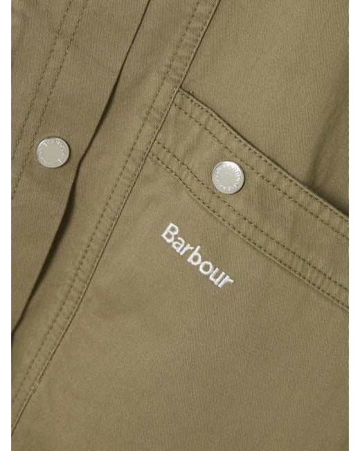 Veste En Toile De Coton À Finitions En Velours De Coton Côtelé Sonnie Barbour en coloris Green