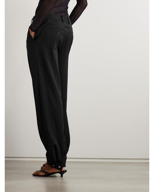 Jean Paul Gaultier Black Twill Wide-Leg Stirrup Pants