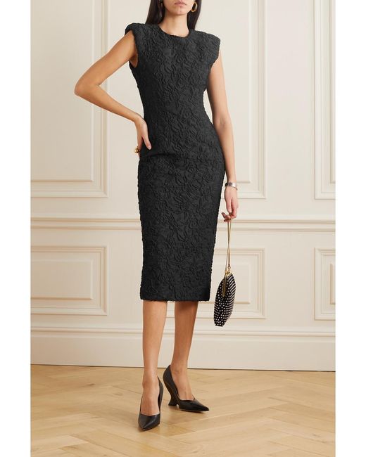 Dries Van Noten Black Cloqué Dress