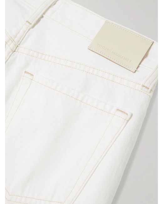 Citizens of Humanity White Miro Relaxed High-Rise Barrel-Leg Jeans