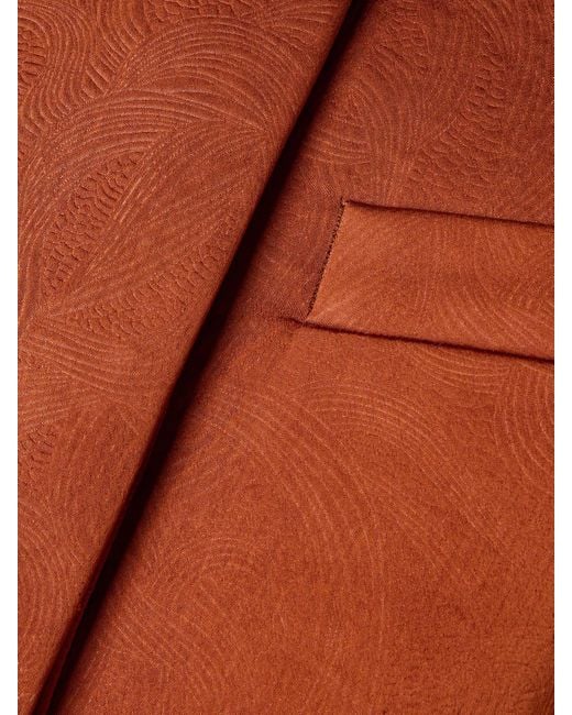Dries Van Noten Brown Blazer Aus Crêpe Mit Prägungen
