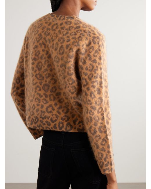 arch4 Natural Blackwood Intarsia Brushed-Cashmere Cardigan