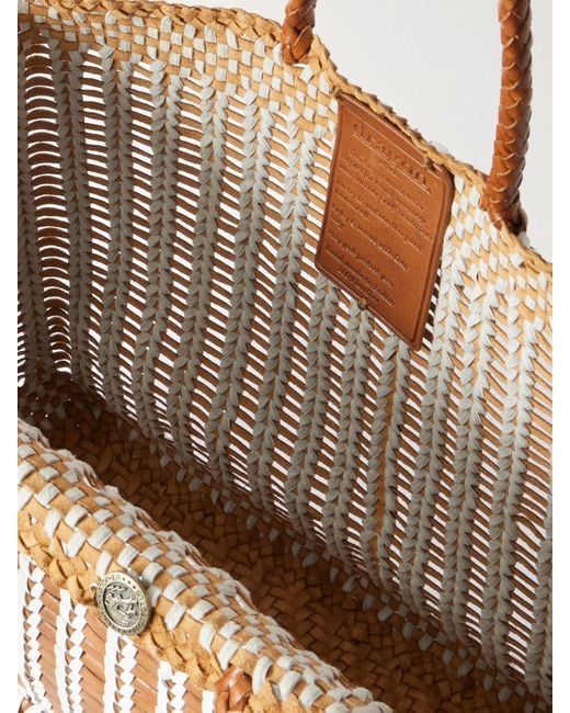 Dragon Diffusion White Bali Basket Tote Aus Geflochtenem Leder