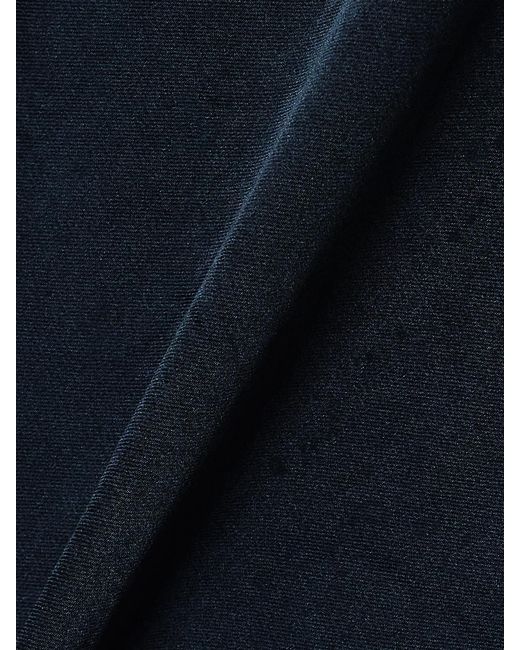 Theory Blue Twist Scoop Recycled-Satin Dress