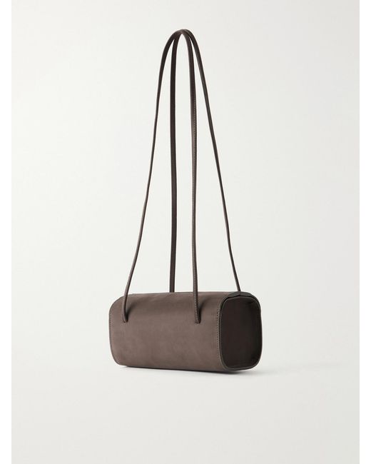 Faune White Mie Nubuck Shoulder Bag