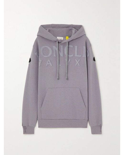 Moncler Genius Purple 1017 Alyx 9Sm Printed Cotton-Blend Jersey Hoodie
