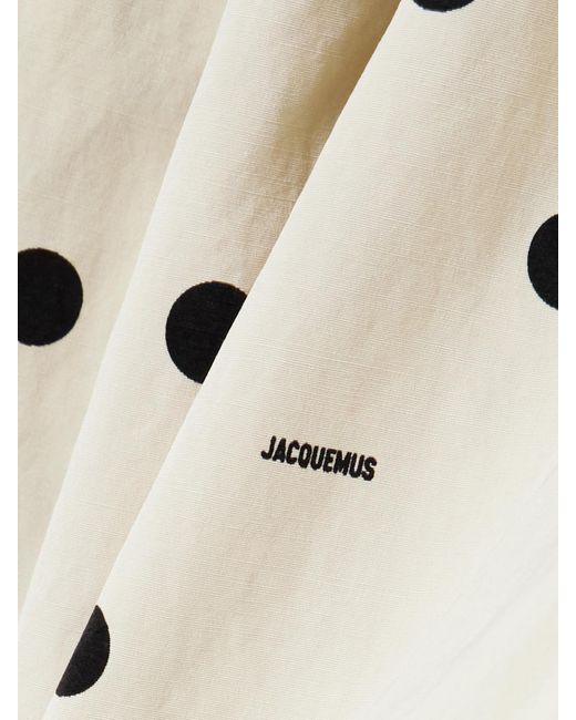 Combi-Pantalon Bustier En Popeline À Pois Et À Fronces The Melao Jacquemus en coloris White