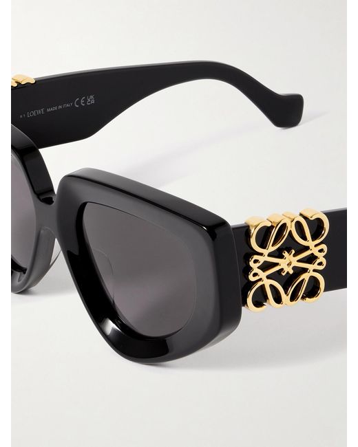 Loewe Black Cat-Eye Acetate Sunglasses