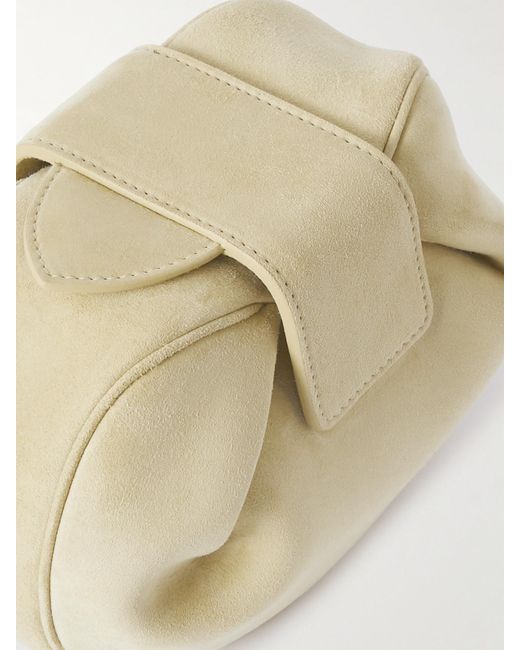 Gabriela Hearst Natural Soft Demi Clutch Aus Veloursleder