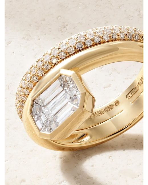 SHAY Natural Floating Bezel 18-Karat Diamond Ring