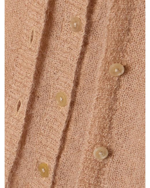 Acne Brown Mohair-Blend Cardigan