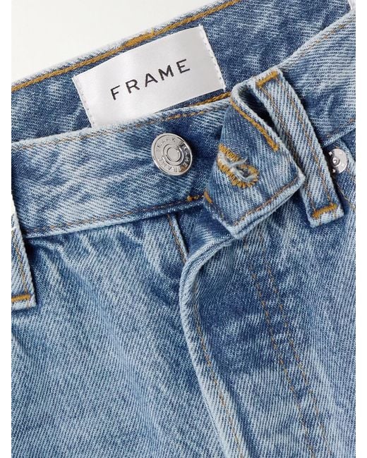 FRAME Blue The Vertical Straight-Leg Jeans