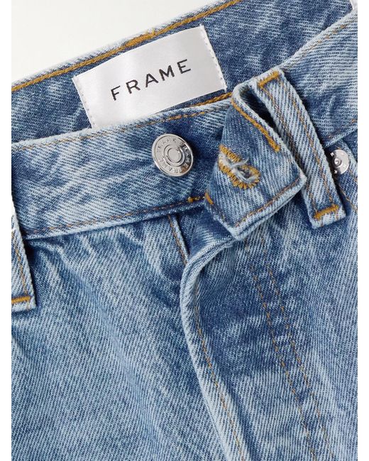 FRAME Blue The Vertical Straight-Leg Jeans
