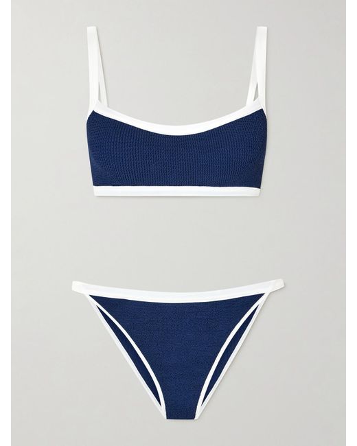 Hunza G Blue Tyler Seersucker Bikini