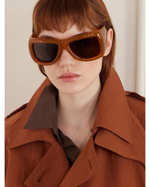 Saint Laurent Brown Sl 902 Howl D-Frame Acetate Sunglasses
