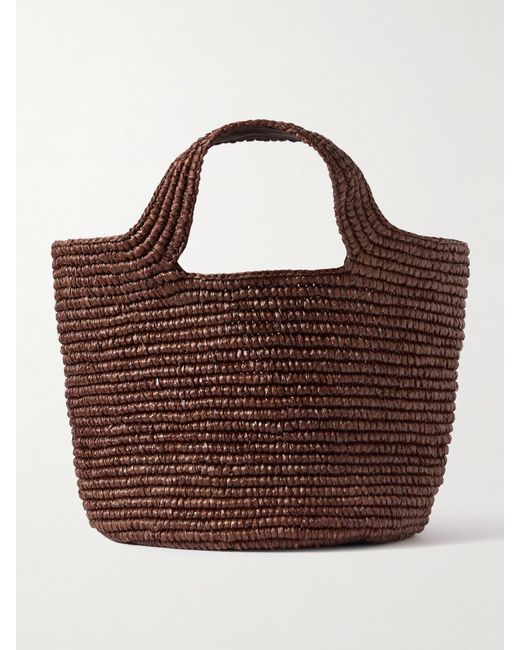 Sensi Studio Brown Bolso Playero Tote Aus Raffiabast
