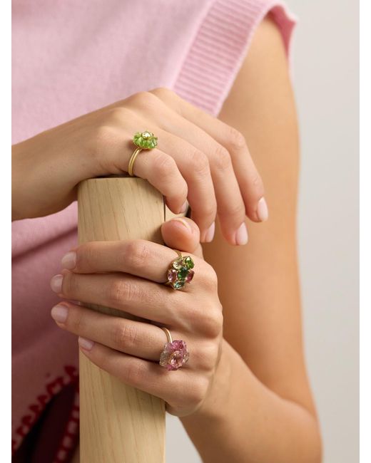 Irene Neuwirth Pink Tropical Flower 18-Karat Tourmaline Ring