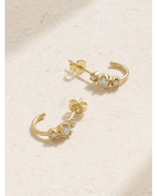 Jennifer Meyer Natural 18-Karat Diamond Earrings