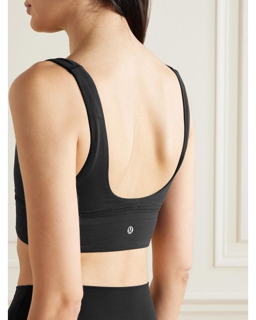 lululemon athletica Black Yoga Align V-Neck Sport-Bh Aus Nulu-Material