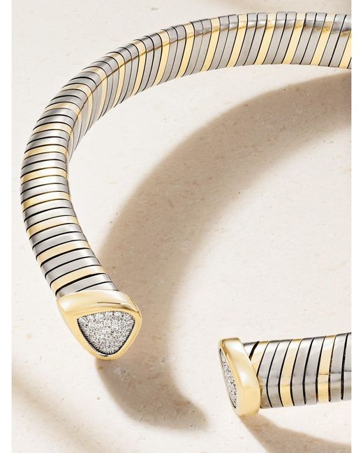 Marina B Natural Trisola 18-Karat, Titanium And Diamond Necklace