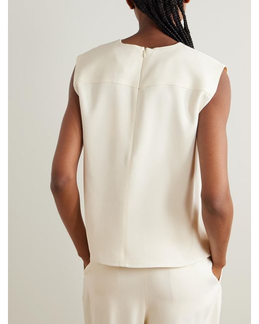 Loulou de Saison Natural Daika Cropped Twill Tank