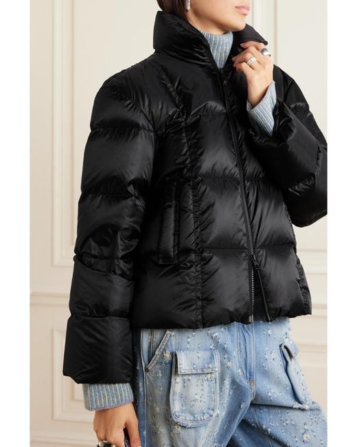 Moncler Black Byrone Appliquéd Quilted Shell Down Jacket