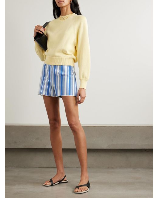 High Sport Blue Savannah Striped Cotton-Blend Shorts