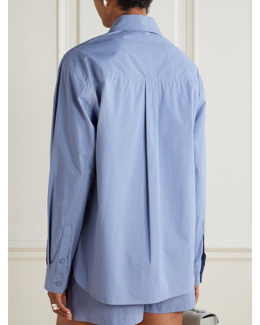 Matteau Blue Organic Cotton-Poplin Shirt
