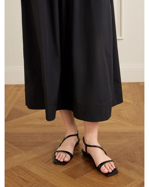 Emme Parsons Black Delice Leather Sandals