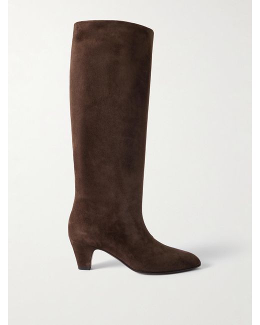 Bally Brown Arvel Suede Knee Boots