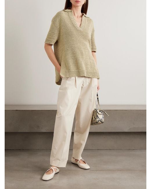 Joseph Natural Rian Knitted Polo Shirt