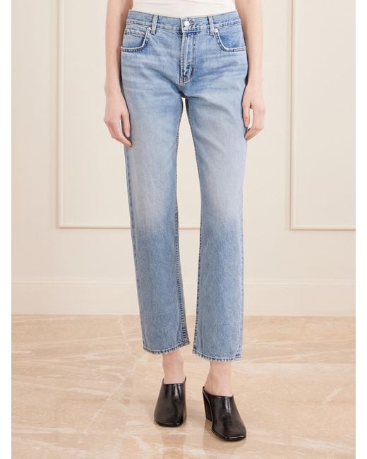 Nili Lotan Blue Lorimer Straight-Leg Jeans