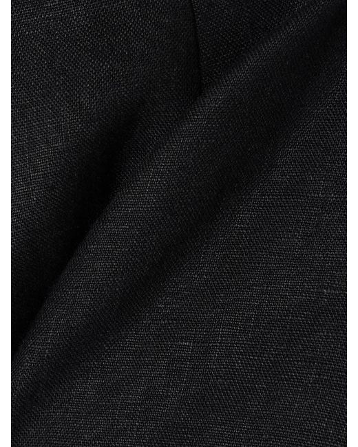 Posse Black Emma Linen Midi Skirt