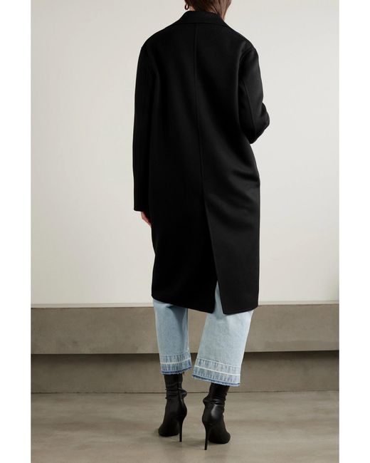 Stella McCartney Black Iconic Double-Breasted Wool Coat