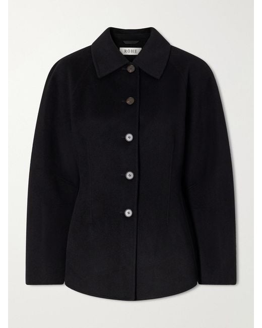 Rohe Black Wool And Cashmere-Blend Jacket