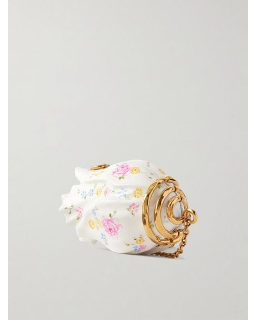Chloé Metallic Souvenir Treasures Floral-Print Resin Shoulder Bag