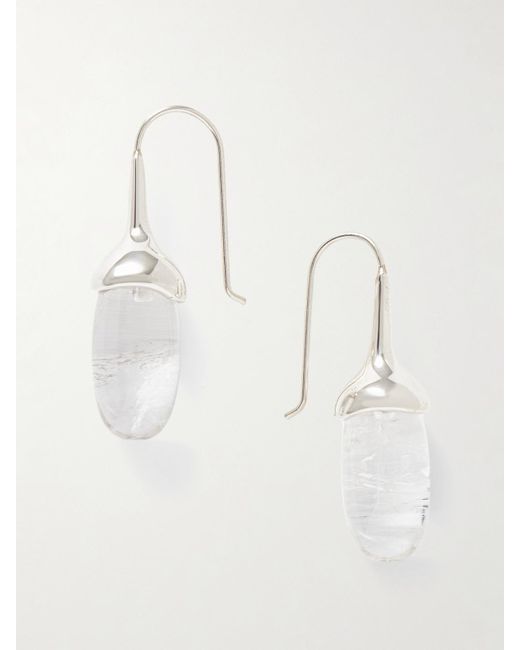 Sophie Buhai Natural Dripping Stone Ohrringe Aus Mit Bergkristallen
