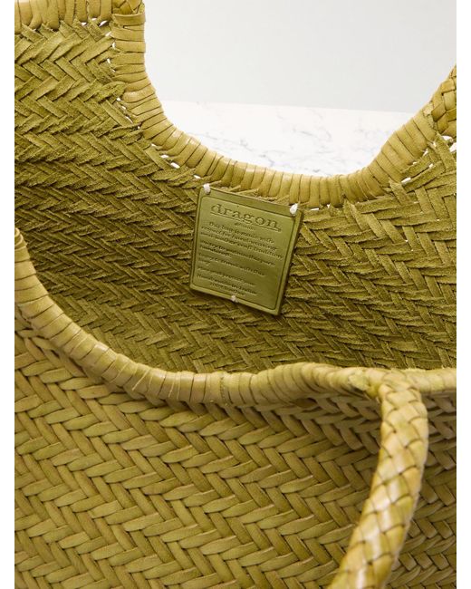 Dragon Diffusion Green Nantucket Große Tote Aus Geflochtenem Leder